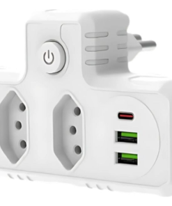 Extensão Tomada Regua De Energia Adaptador Tomada Usb Tipo-c